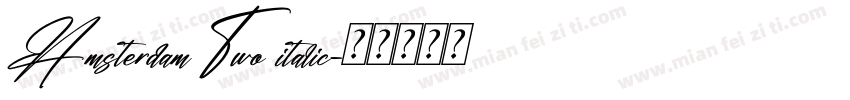Amsterdam Two italic字体转换